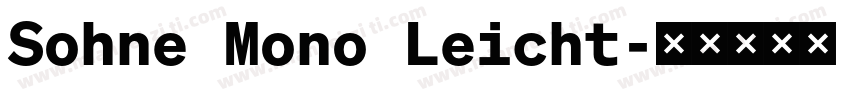 Sohne Mono Leicht字体转换